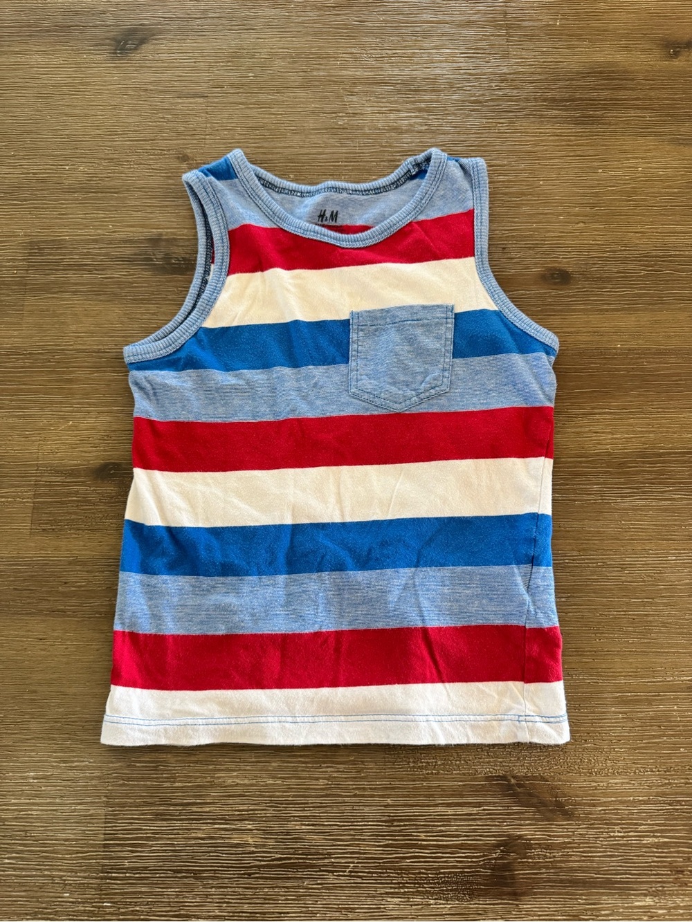 🟡EUC🟡 H&M Red, White, & Blue Striped Tank Top - Youth Size 4-6Y (5T)